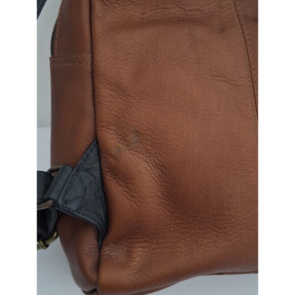 Vintage Hara Two Tone Mini Soft Leather Backpack Travel Western Bohemian NWT main image 5